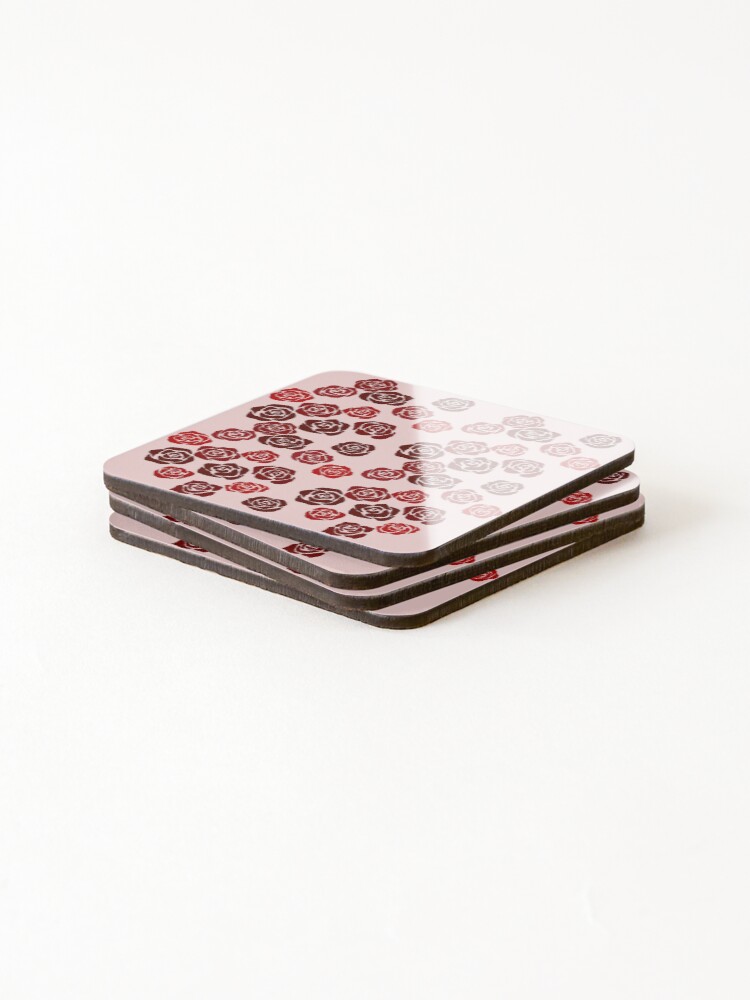 Thumbnail 4 of 5, Coasters (Set of 4), Red Roses designed and sold by Christinasbubbl.