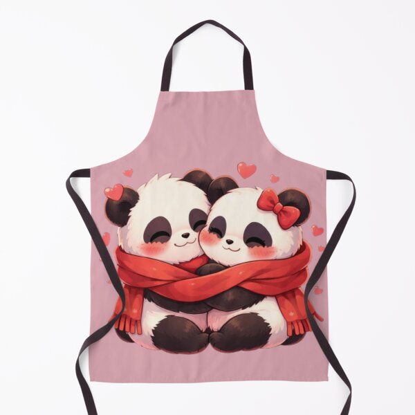 Item preview, Cozy Panda Couple Valentine Hug – Cute Anime Love Sticker designed and sold by CutePearlStudio.