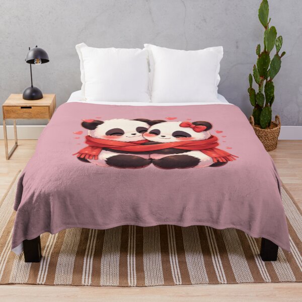 Item preview, Cozy Panda Couple Valentine Hug – Cute Anime Love Sticker designed and sold by CutePearlStudio.