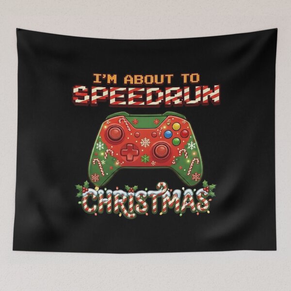 Item preview, I'm About to Speedrun Christmas – Festive Gamer Art Design designed and sold by PHRASEandSTYLE.