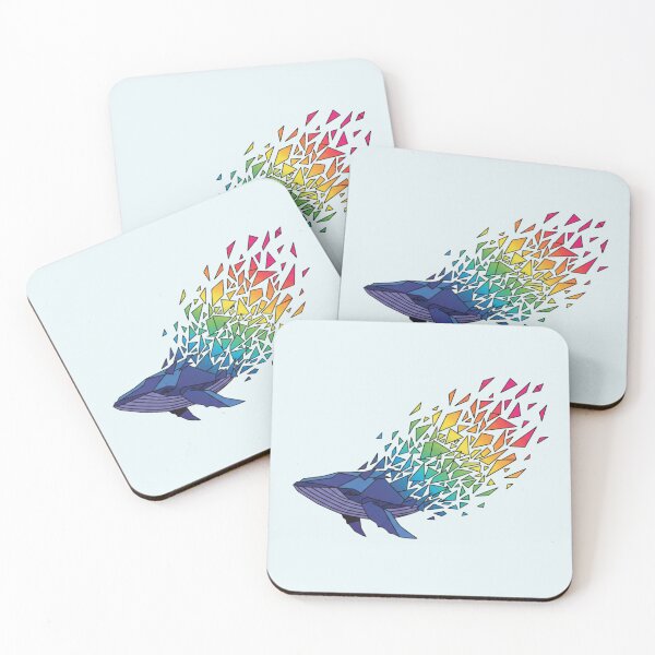 Item preview, Geometric Rainbow Whale Fragment Art designed and sold by bsbd-action.