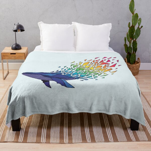 Item preview, Geometric Rainbow Whale Fragment Art designed and sold by bsbd-action.