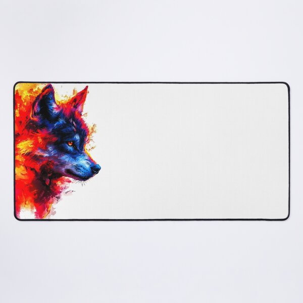 Item preview, Neon Flame Wolf – Abstract Power Beast designed and sold by Taans-Creation.