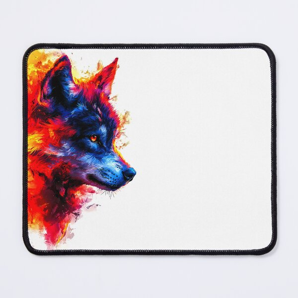 Item preview, Neon Flame Wolf – Abstract Power Beast designed and sold by Taans-Creation.