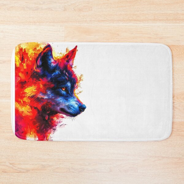 Item preview, Neon Flame Wolf – Abstract Power Beast designed and sold by Taans-Creation.