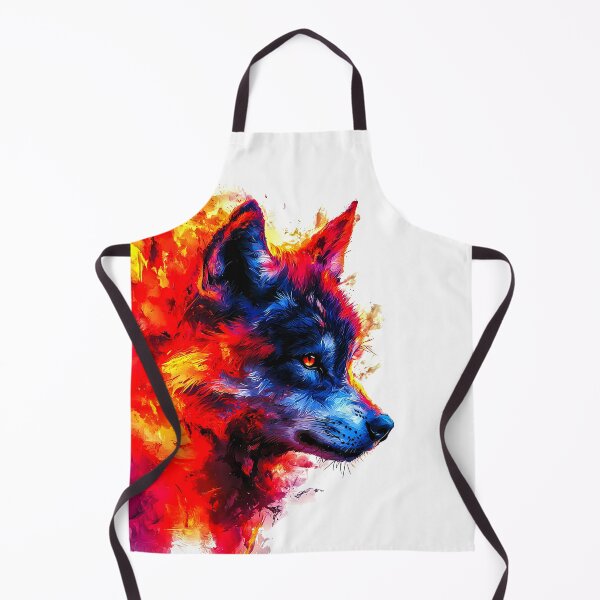 Item preview, Neon Flame Wolf – Abstract Power Beast designed and sold by Taans-Creation.