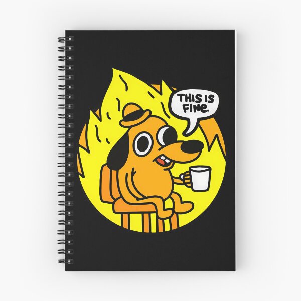 Item preview, This Is Fine Funny Meme designed and sold by StonksStamps.