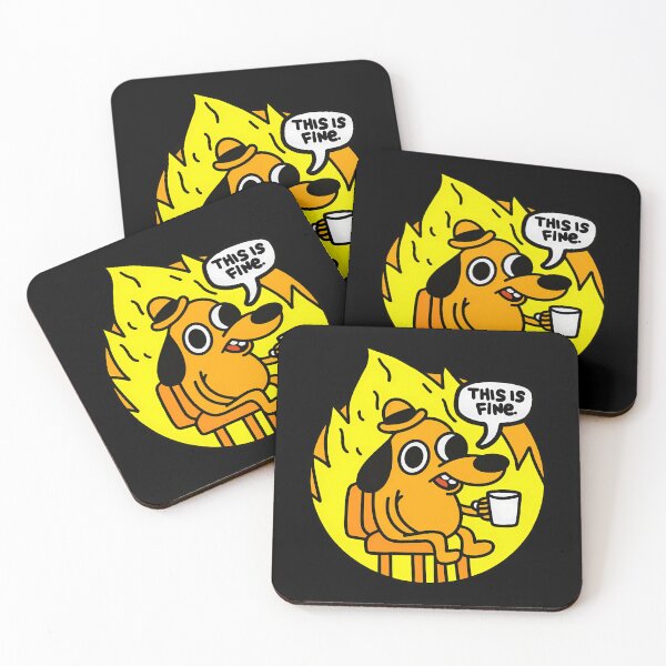 Item preview, This Is Fine Funny Meme designed and sold by StonksStamps.