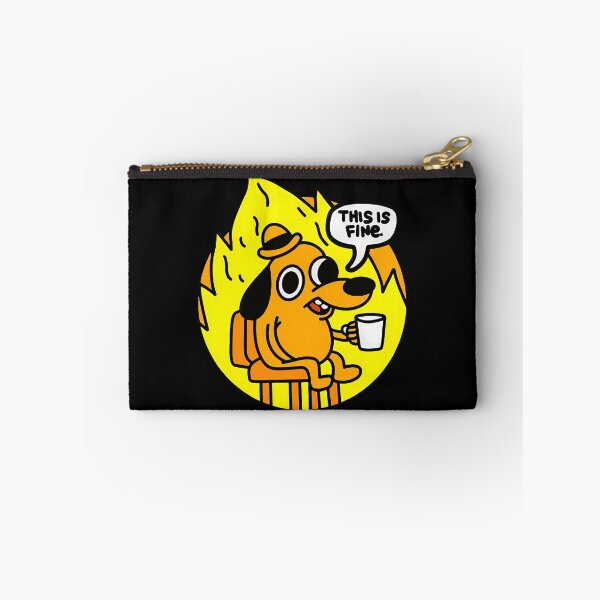 Item preview, This Is Fine Funny Meme designed and sold by StonksStamps.