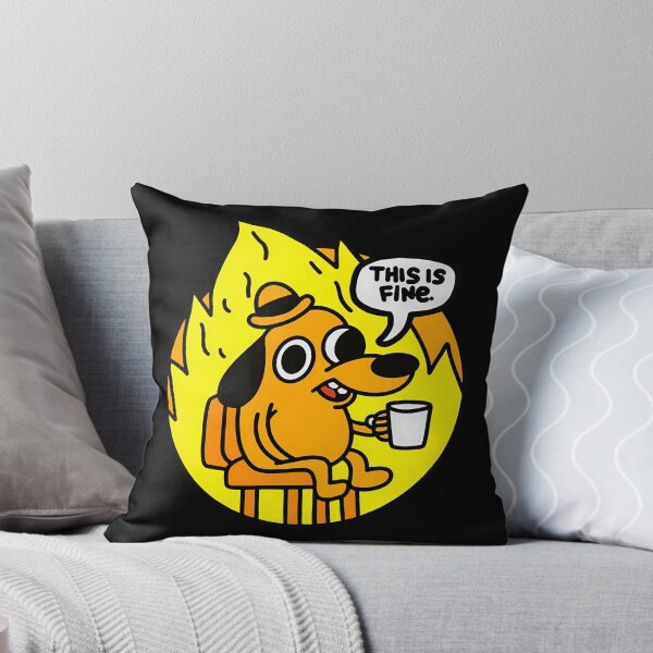 Item preview, This Is Fine Funny Meme designed and sold by StonksStamps.