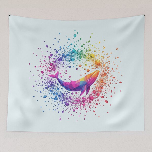 Item preview, Vibrant Cosmic Crystal Whale Circle designed and sold by bsbd-action.