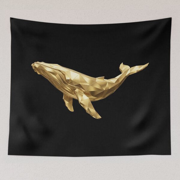 Item preview, Luxury Golden Geometric Whale Sculpture designed and sold by bsbd-action.