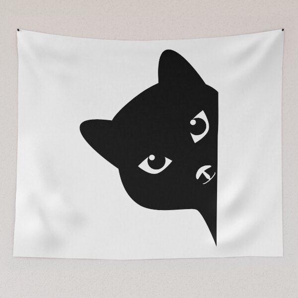 Item preview, Black Cat Peeking clip art designed and sold by MagnoliaLake.