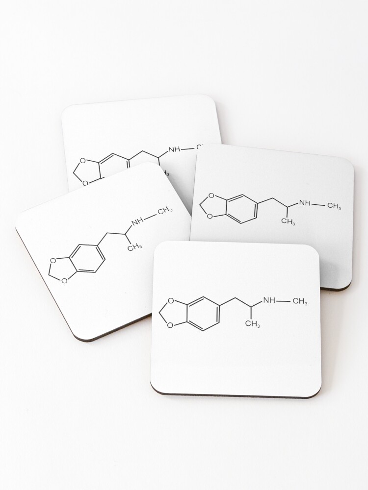 Thumbnail 1 of 5, Coasters (Set of 4), MDMA molecule designed and sold by Fyleth.
