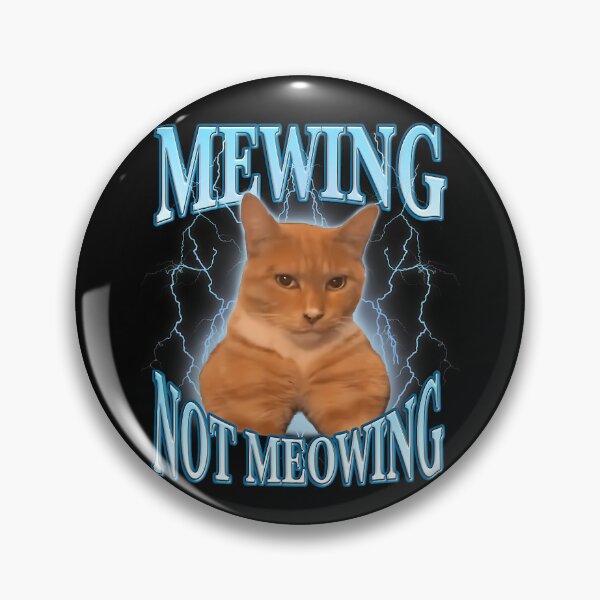 Item preview, Funny Cat Meme with Mewing Not Meowing T-Shirt designed and sold by VillociShop.