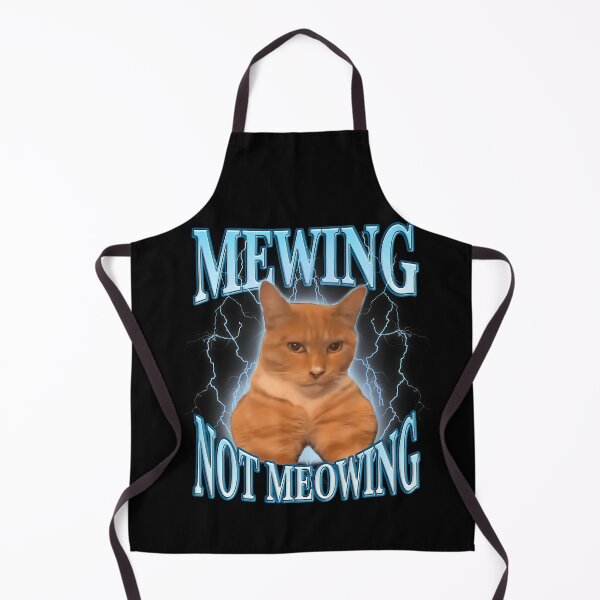 Item preview, Funny Cat Meme with Mewing Not Meowing T-Shirt designed and sold by VillociShop.