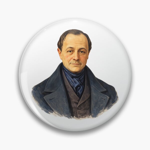 Item preview, Auguste Comte, Modern Philosopher, Gouache Poster Paint designed and sold by shadow-bloom.