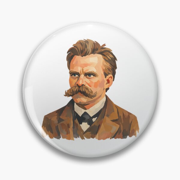 Item preview, Friedrich Nietzsche, Modern Philosopher, Gouache Poster Paint designed and sold by shadow-bloom.