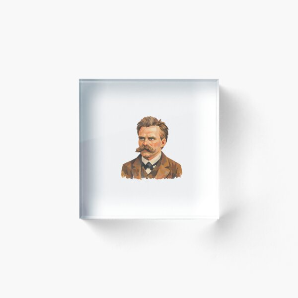 Item preview, Friedrich Nietzsche, filósofo moderno, pintura gouache para póster designed and sold by shadow-bloom.