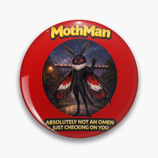 Item preview, MothMan WestCoast Cryptids Absolutely Not An Omen designed and sold by Wondergirl Wanderings.