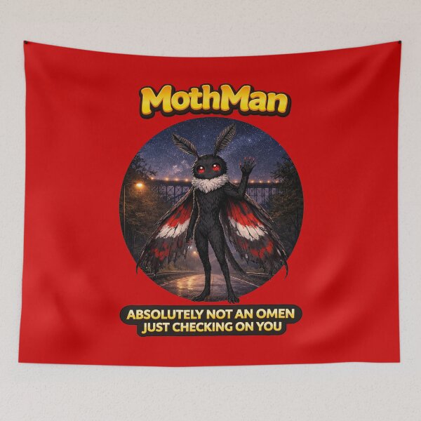 Item preview, MothMan WestCoast Cryptids Absolutely Not An Omen designed and sold by Wondergirl Wanderings.