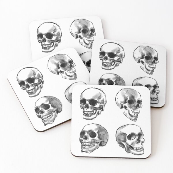 Item preview, Four Skull Sketch designed and sold by Geekadee.