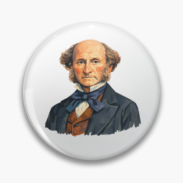 Item preview, John Stuart Mill, Modern Philosopher, Gouache Poster Paint designed and sold by shadow-bloom.