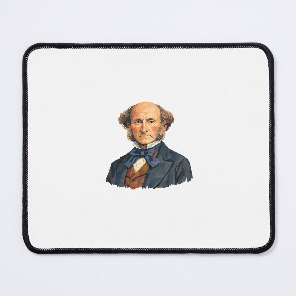 Item preview, John Stuart Mill, Modern Philosopher, Gouache Poster Paint designed and sold by shadow-bloom.