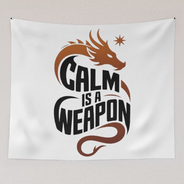 Item preview, Calm Is a Weapon — Silent Strength Statement Tee designed and sold by NewUSShop.