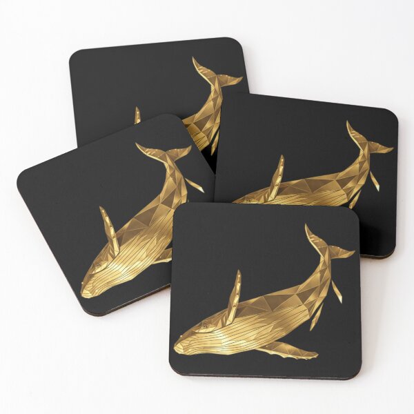 Item preview, Radiant Gold Geometric Whale Perspective designed and sold by bsbd-action.