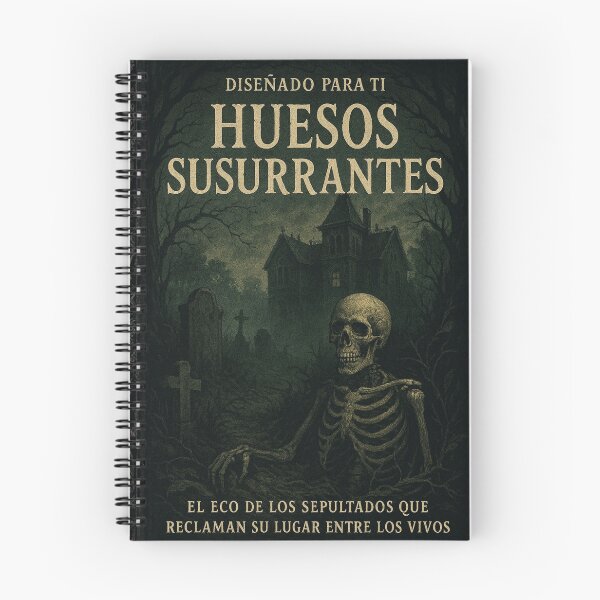 Item preview, Notebook of Whispering Bones – Echoes from the Grave designed and sold by Anomaly 404 Error.