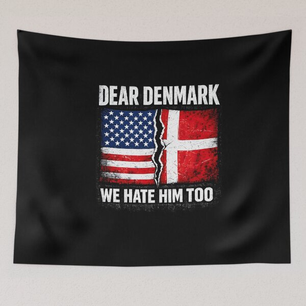 Item preview, Dear Denmark We Hate Him Too USA Flag Political Humor designed and sold by VampimorPH.
