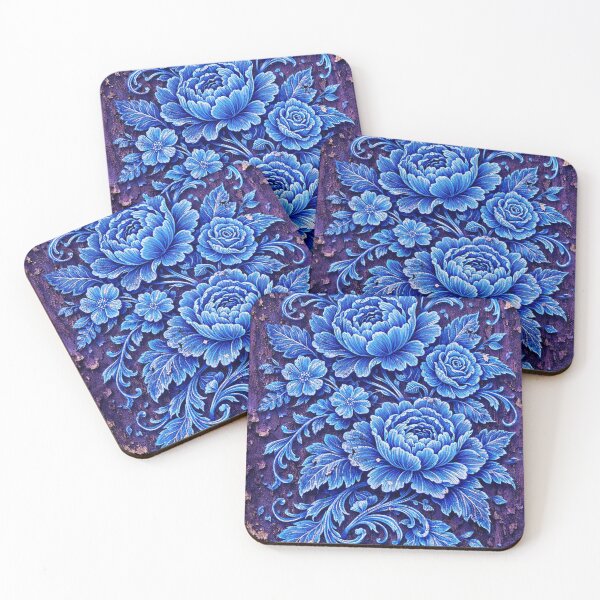 Item preview, Midnight Azure Blossoms on Weathered Wall designed and sold by optimusprime39.