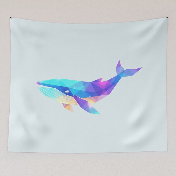 Item preview, Pastel Geometric Glow Whale Art designed and sold by bsbd-action.