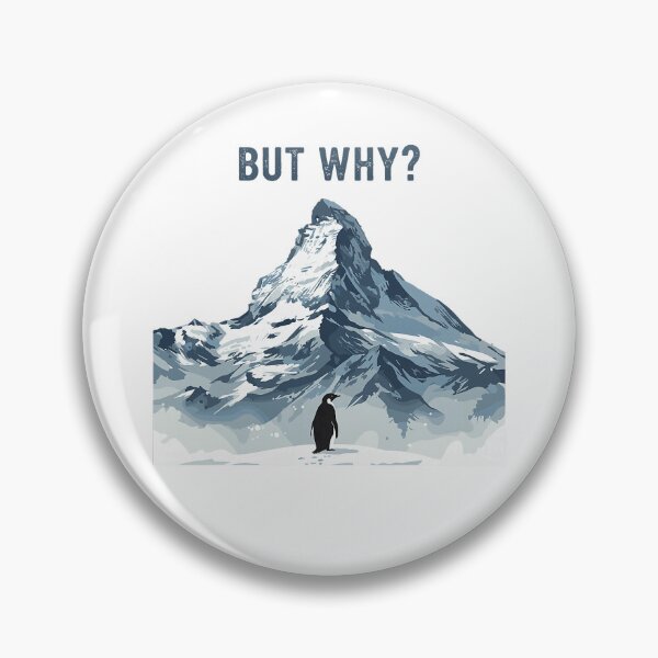 Item preview, Penguin But Why Mountains Clean Graphic designed and sold by Michasstuckey.