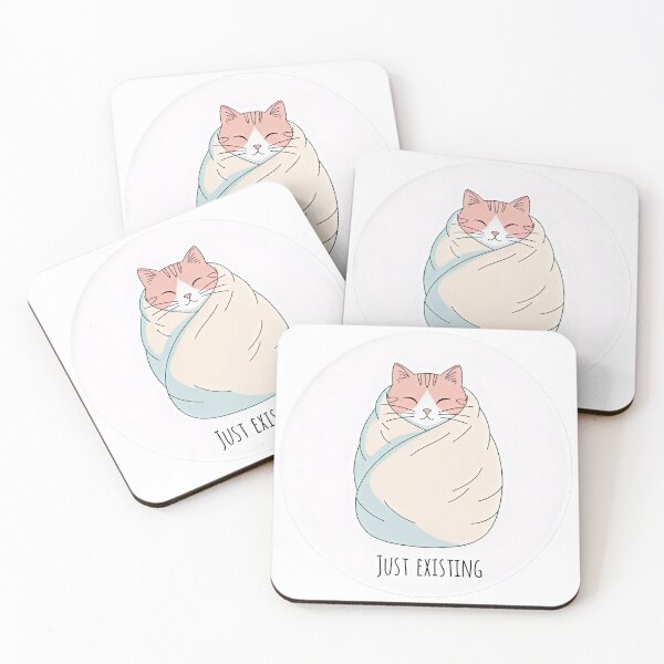 Item preview, Cozy Just existing Cat – Cute Burnout Sticker designed and sold by sillyweas.