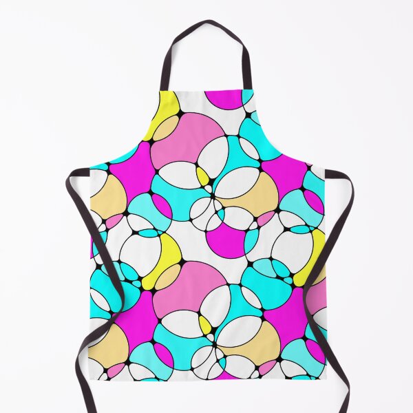 Item preview, Neurographic Joy Abstract Overlapping Shapes Magenta Pink Cyan Yellow designed and sold by thecolorbirdie.