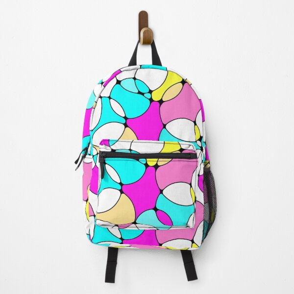 Item preview, Neurographic Joy Abstract Overlapping Shapes Magenta Pink Cyan Yellow designed and sold by thecolorbirdie.