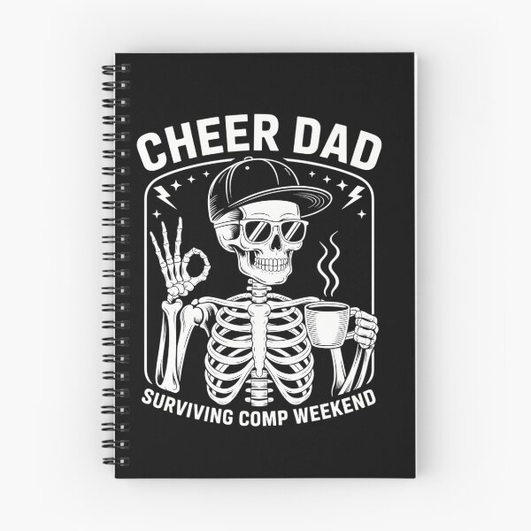 Item preview, Cheer Dad Skeleton Coffee Fathers Day Joke designed and sold by creatinkhavnica.