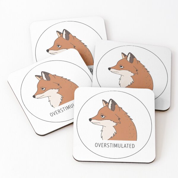 Item preview, Overstimulated Fox – Introvert Burnout Sticker designed and sold by sillyweas.