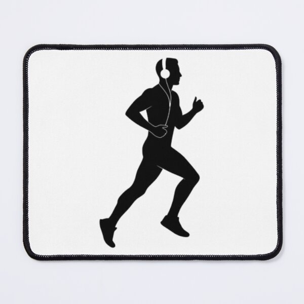 Item preview, Silhouette of a jogger with headphones designed and sold by Artbellachi.