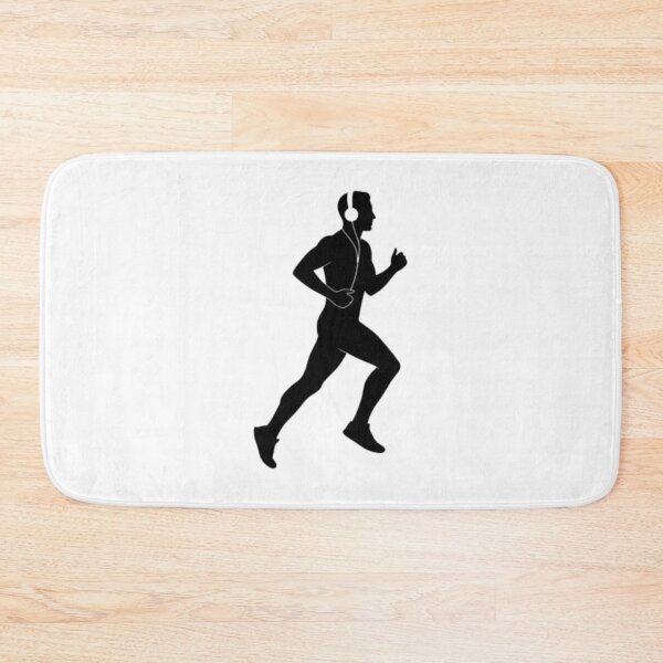 Item preview, Silhouette of a jogger with headphones designed and sold by Artbellachi.