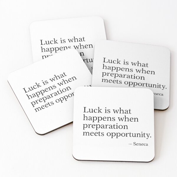 Item preview, Preparation Meets Opportunity – Seneca Stoic Quote T-Shirt (White Font) designed and sold by TshirtsLabs.