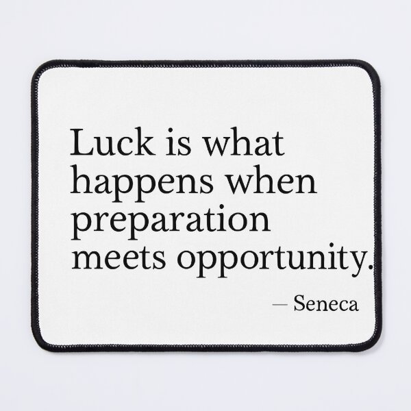 Item preview, Preparation Meets Opportunity – Seneca Stoic Quote T-Shirt (White Font) designed and sold by TshirtsLabs.