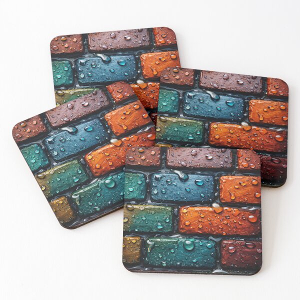 Item preview, Rainwashed Color Bricks designed and sold by Kaleidoscope Print.