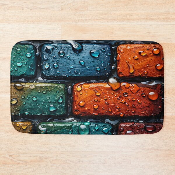 Item preview, Rainwashed Color Bricks designed and sold by Kaleidoscope Print.