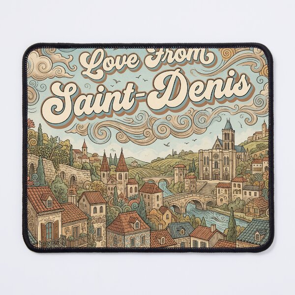 Item preview, Love From Saint-Denis City of France Vintage Art designed and sold by Witty Shirts.