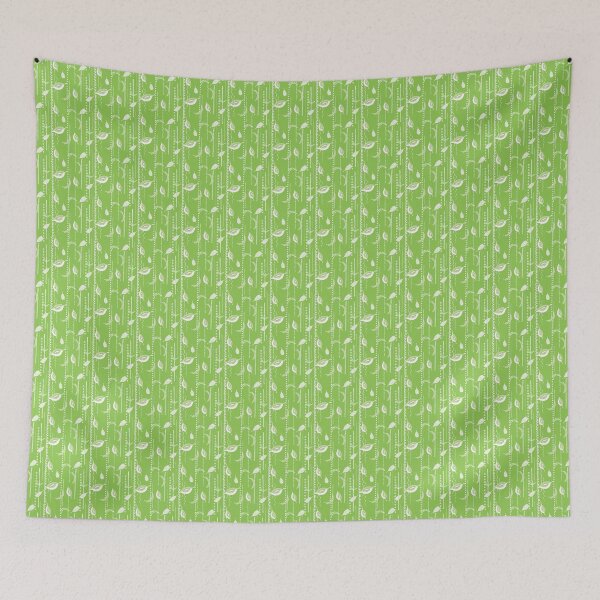 Item preview, Lilting Leaves - leaves and lines - green designed and sold by Stephanie Fiona Design.