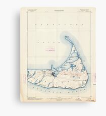 Massachusetts USGS Historical Topo Map MA Nantucket 352875 1901 62500 Canvas Print