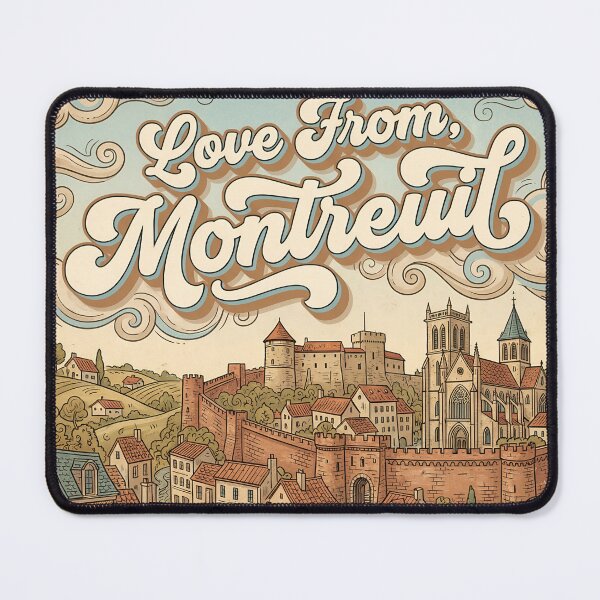 Item preview, Love From Montreuil City of France Vintage Art designed and sold by Witty Shirts.